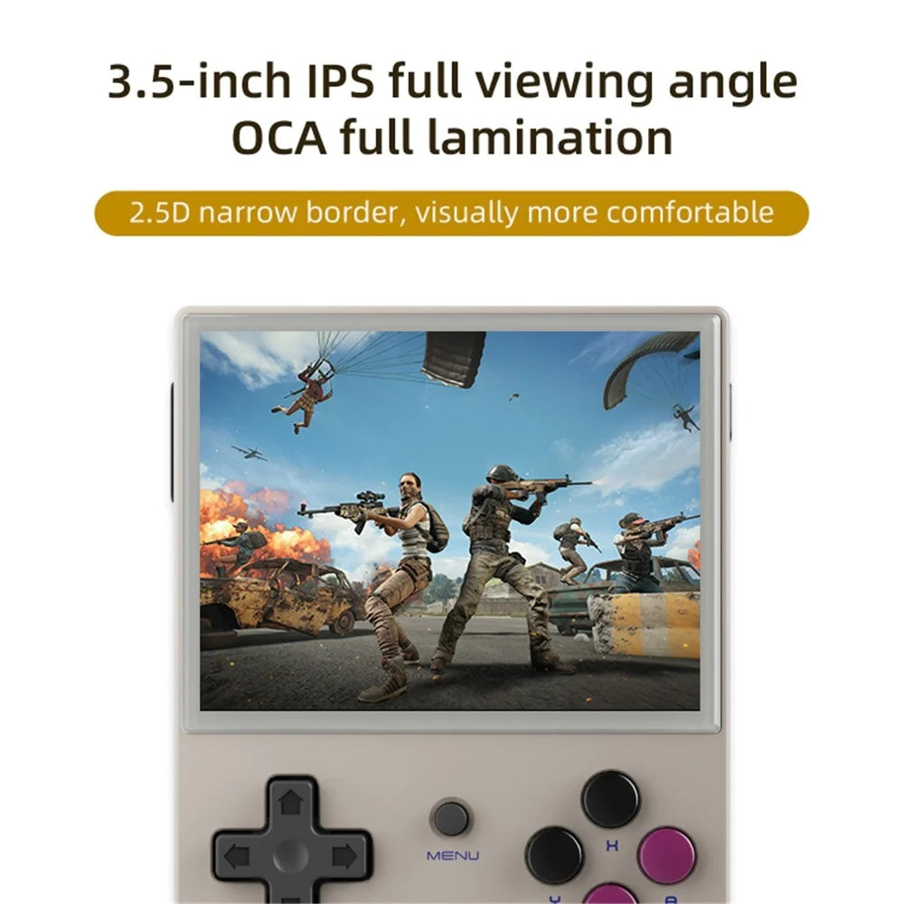 ANBERNIC RG35XX 128GB Retro Game Console 3.5-inch IPS Display Handheld Game Console - Transparent Purple - 3