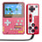 F9 Kids Handheld Game Console 3.5-Inch LCD Screen Retro Handheld Video Game Gift Supports Two Players - Deep Pink - 1