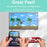F9 Kids Handheld Game Console 3.5-Inch LCD Screen Retro Handheld Video Game Gift Supports Two Players - Deep Pink - 6