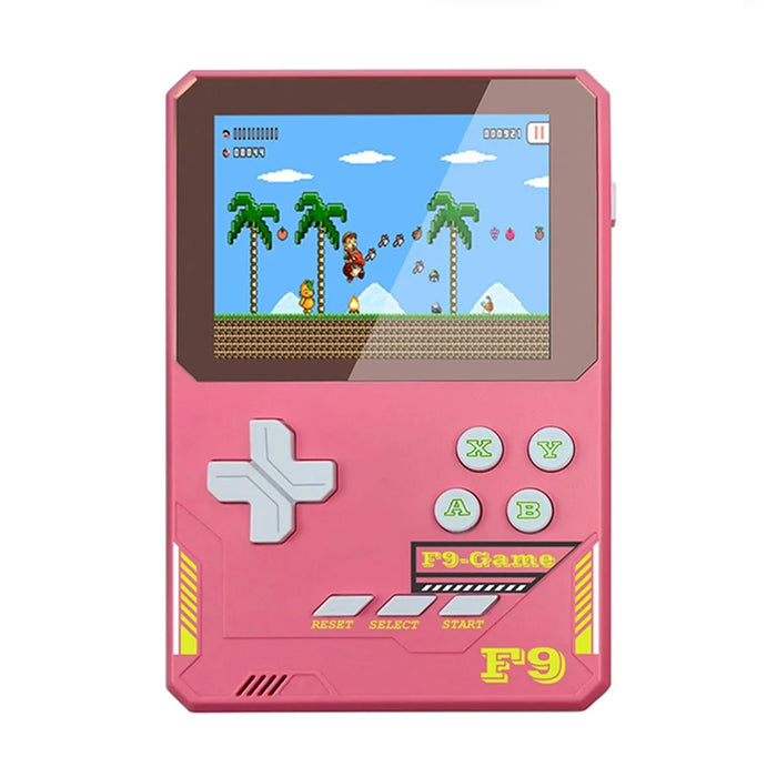 F9 3.5-Inch LCD Screen Kids Handheld Game Console Retro Handheld Video Game Gift for Children - Deep Pink - 1