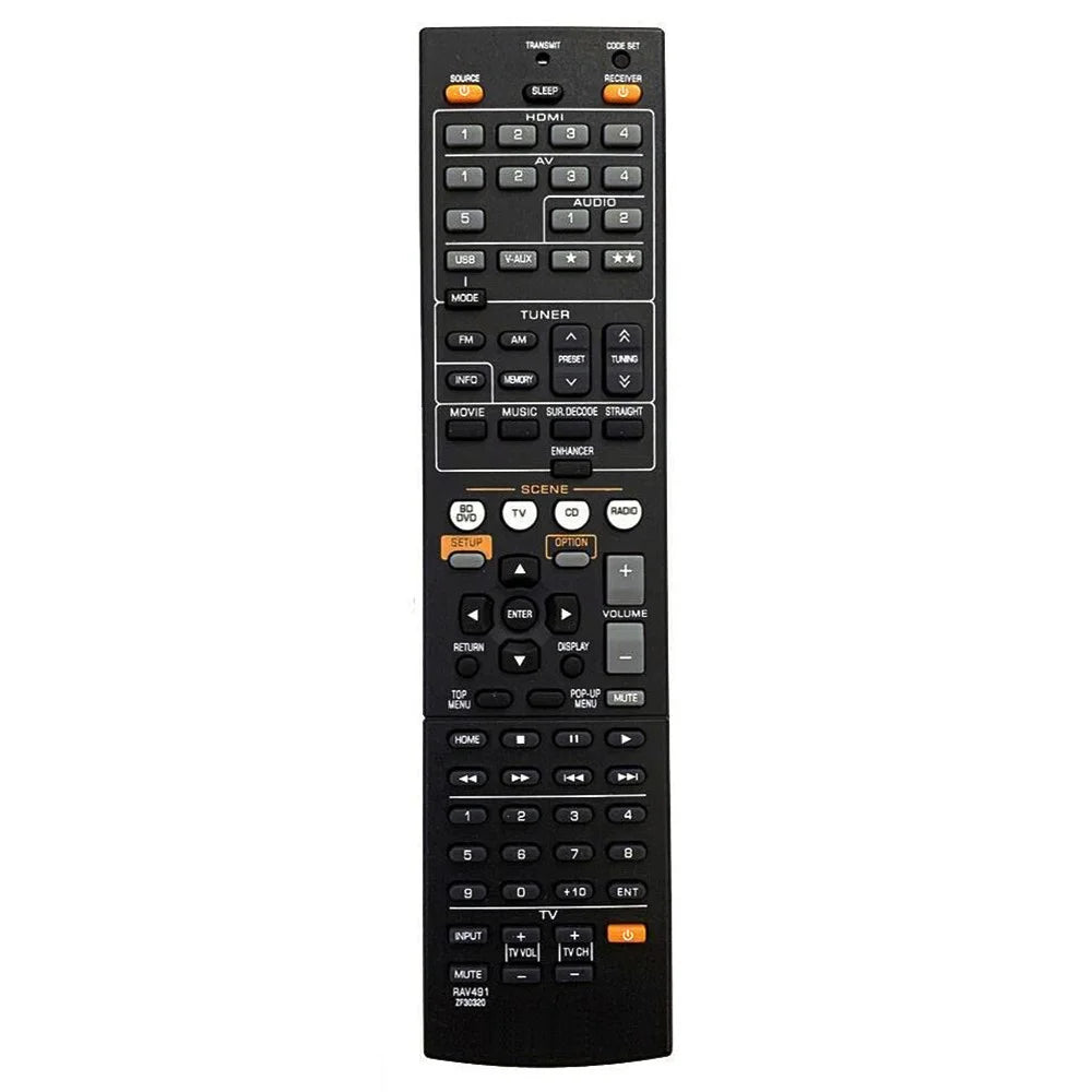RAV491 ZF30320 For Yamaha TV Replacement Remote Comfortable Grip Television Remote Control - 1
