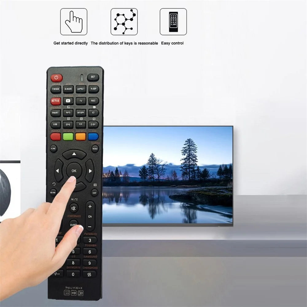 Rm-L1130 + X NETFLIX Function Remote Replacement Television Remote Control for Sony Samsung AOC LCD TV - 3