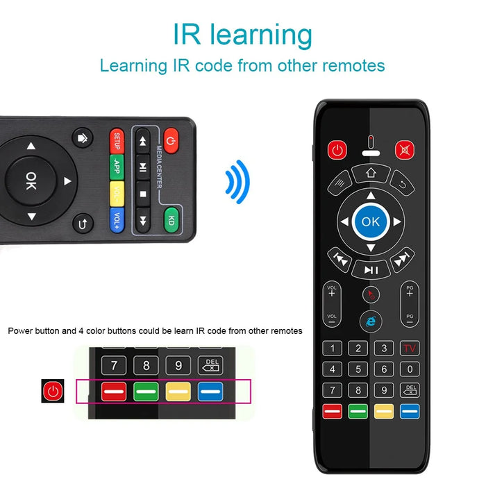 T16+ 2.4G Wireless Smart TV Remote Control Air Mouse Keyboard Supports IR Learning - 5