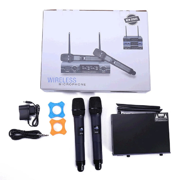 SV-322 VHF Wireless Microphone System Dual Handheld Dynamic Transmitter Mics Set for Karaoke, DJ Party - EU Plug - 7
