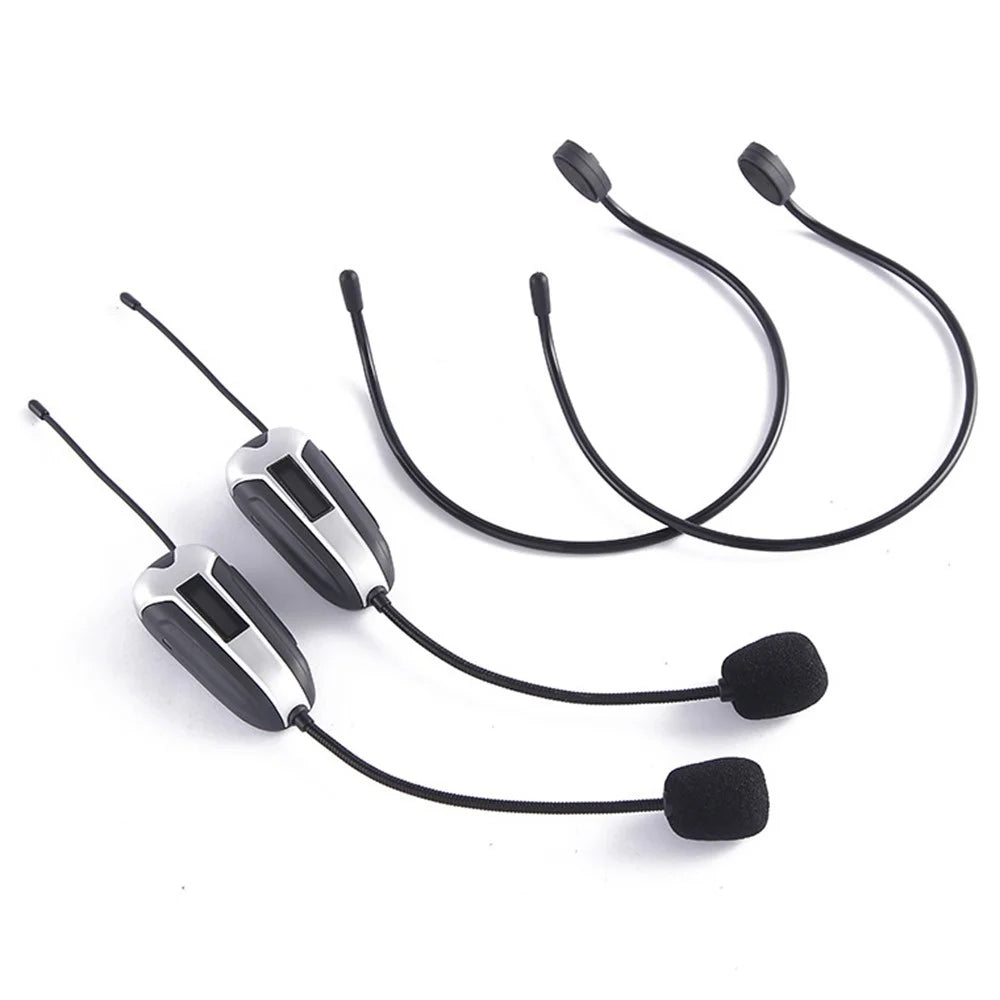 TX-02 UHF Microphone 1 to 2 Wireless Mic Headset for Outdoor Speaker Amplifier Performance - 1
