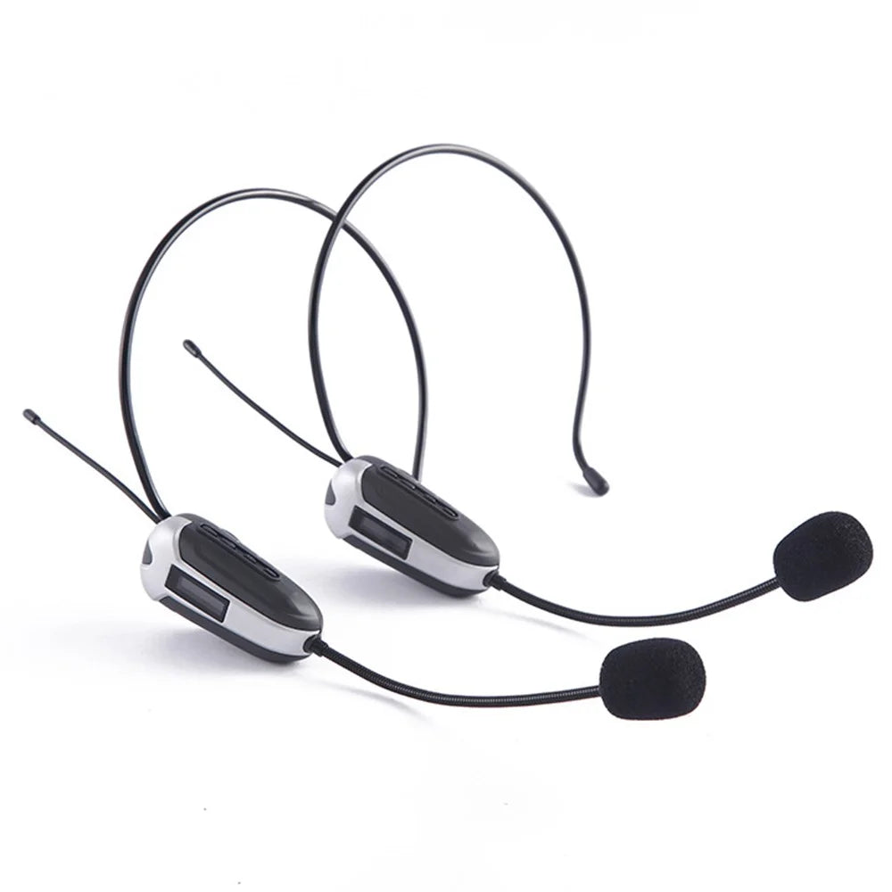 TX-02 UHF Microphone 1 to 2 Wireless Mic Headset for Outdoor Speaker Amplifier Performance - 2