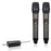 W-15 Professional Dual Dynamic Mic Handheld UHF Wireless Microphone System for Home KTV - Black - 1