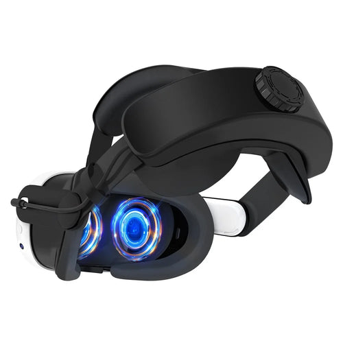 Adjustable Head Strap for Meta Quest 3 Headset VR Replacement Headband VR Accessories Built-In 6400mAh - Black - 1