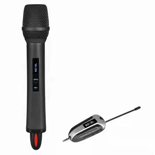 TX-11 Singing Phone Conference UHF Wireless Microphone Live Streaming Rechargeable Mic, 1 Mic + 1 Receiver - Black - 1