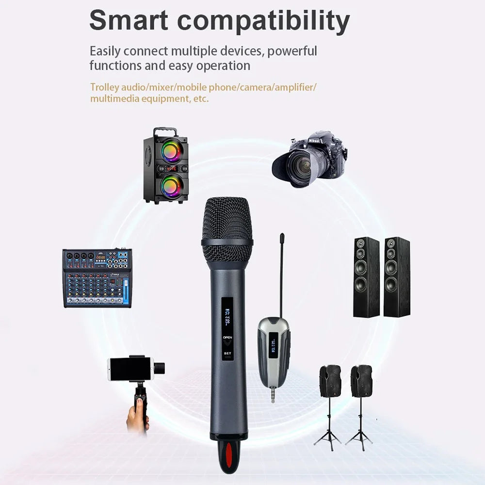 TX-11 Singing Phone Conference UHF Wireless Microphone Live Streaming Rechargeable Mic, 1 Mic + 1 Receiver - Black - 5
