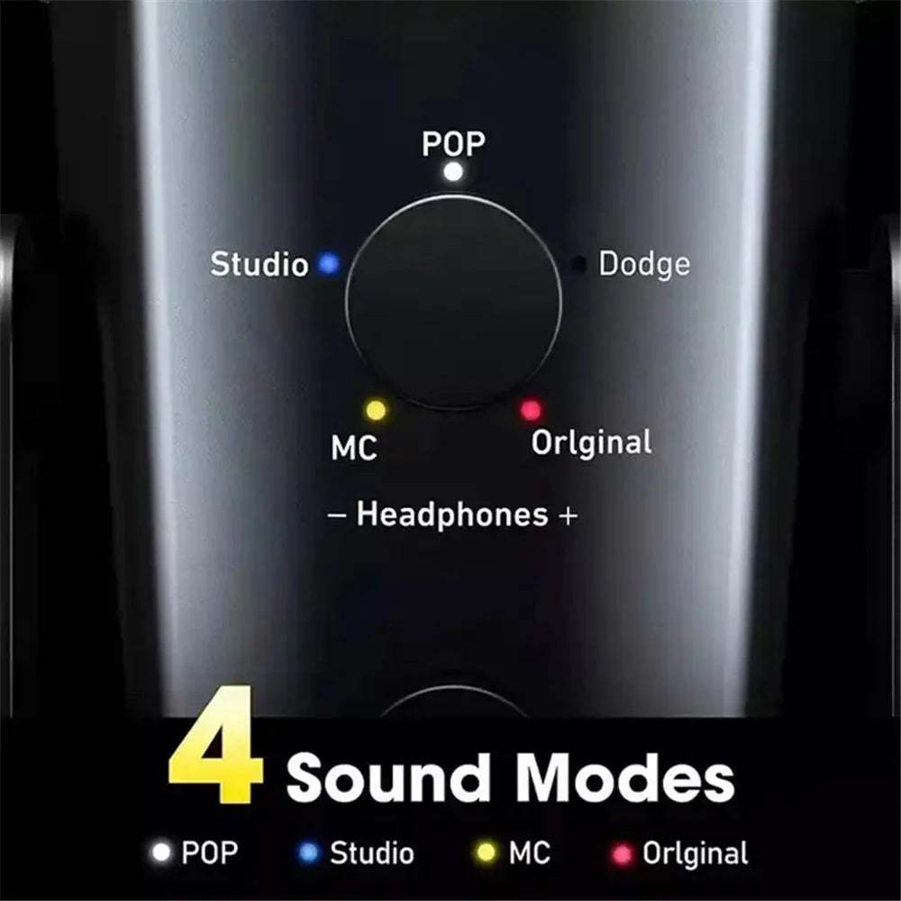 JMARY MC-PW10 Professional 4 Sound Modes USB Desktop Condenser Microphone - 4