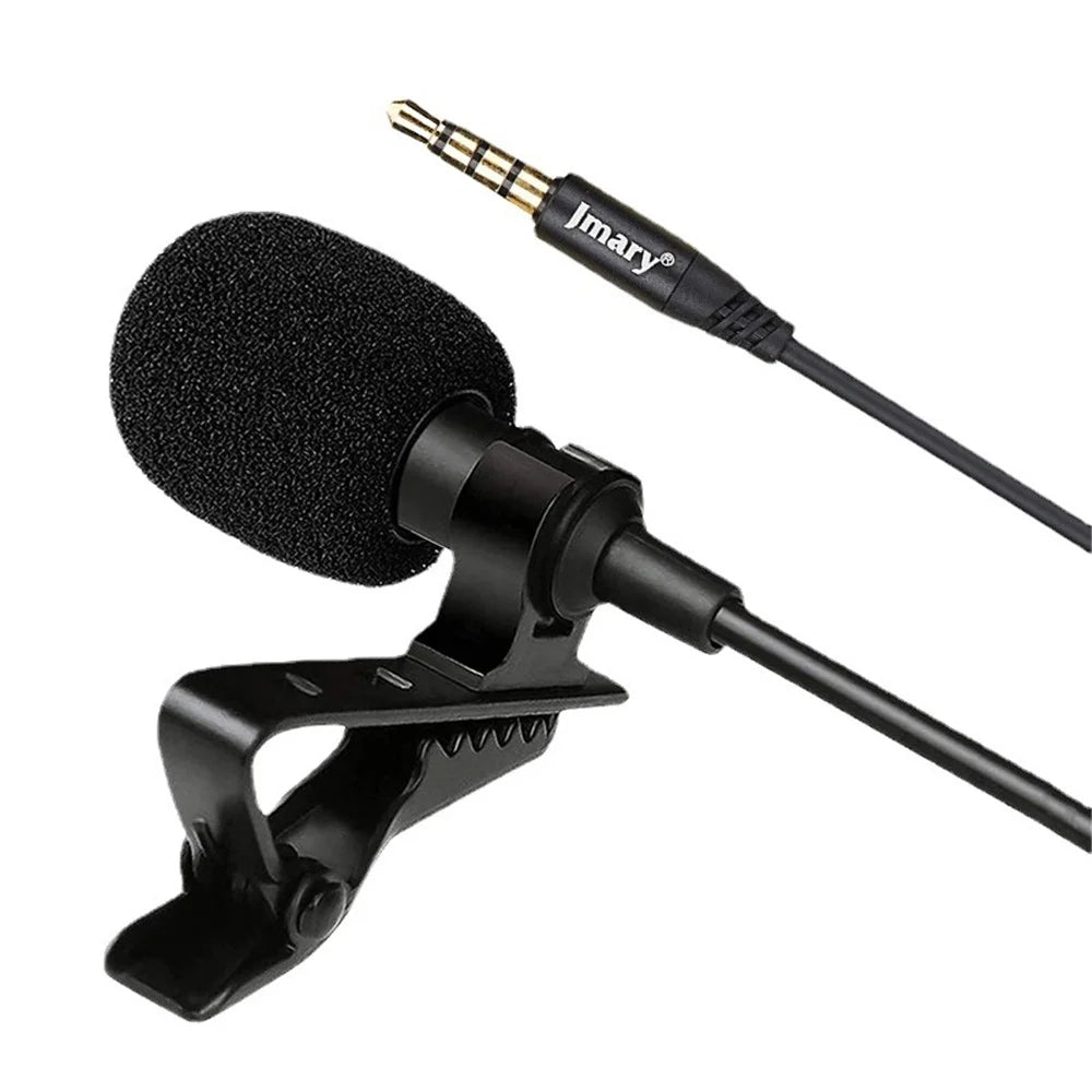 JMARY MC-R1 3.5mm Mini Microphone Phone Laptop Recording Interview Lavalier Mic - 1