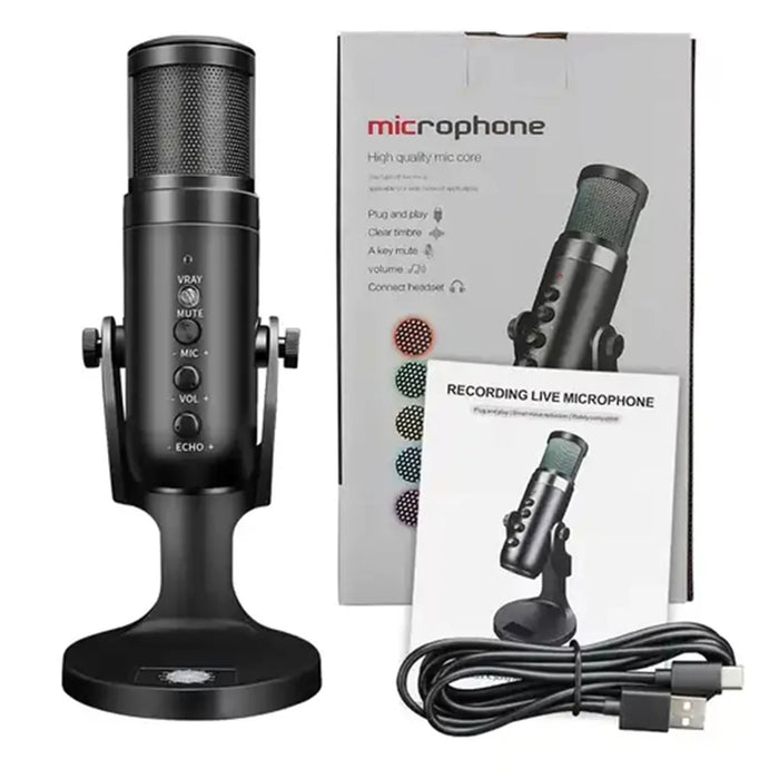 JMARY MC-PW9 Microphone USB Cable Mic Plug and Play RGB Light Voice Recording Tool - 5