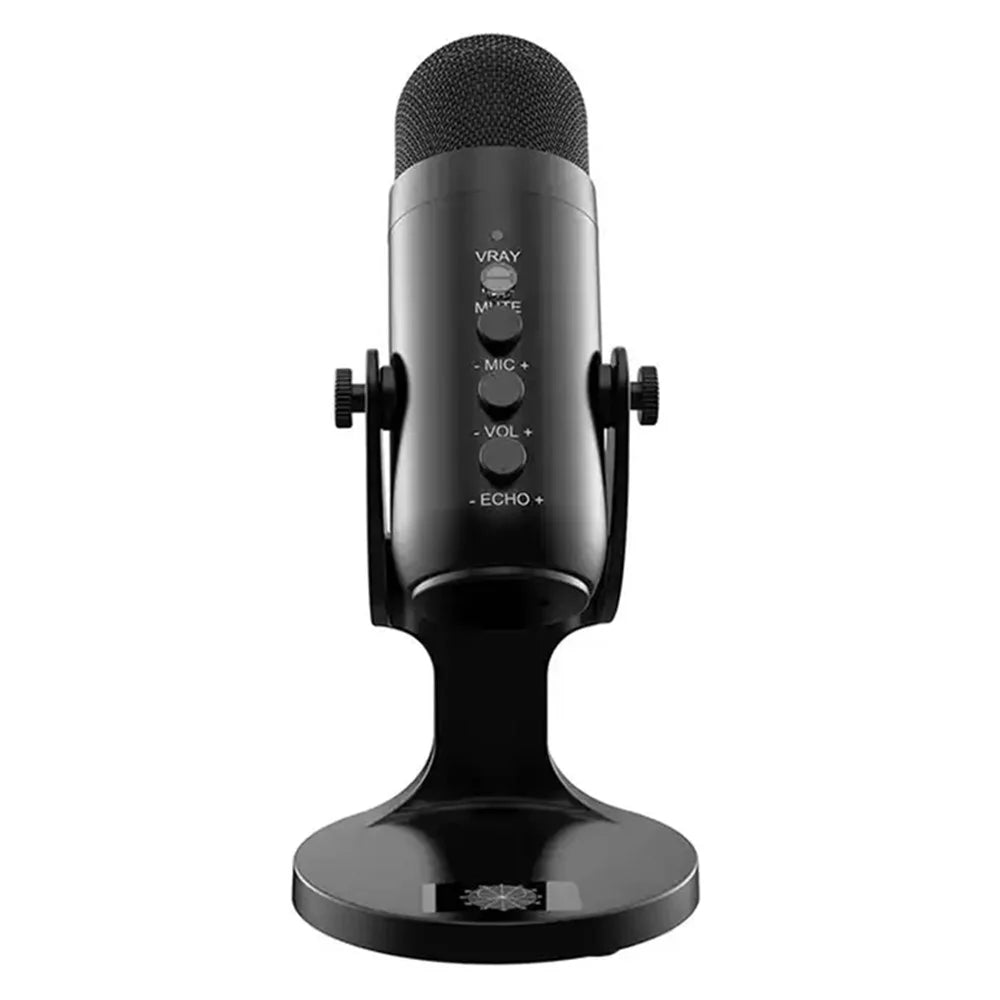 JMARY MC-PW8 Condenser Microphone USB Desktop Mic with Real-time Monitoring - 1