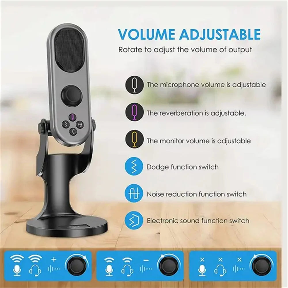 JMARY MC-PW7 Noise Canceling USB Recording Studio Desktop Cardioid Microphone - 2