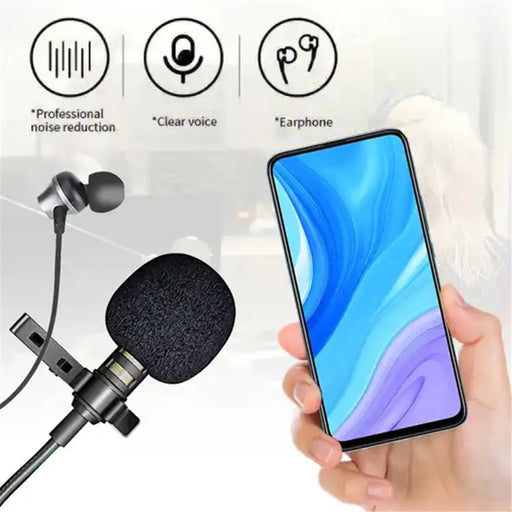 JMARY MC-R6 3m Type-C Wired Lavalier Microphone Live Streaming Mic with In-ear Earphone - 2