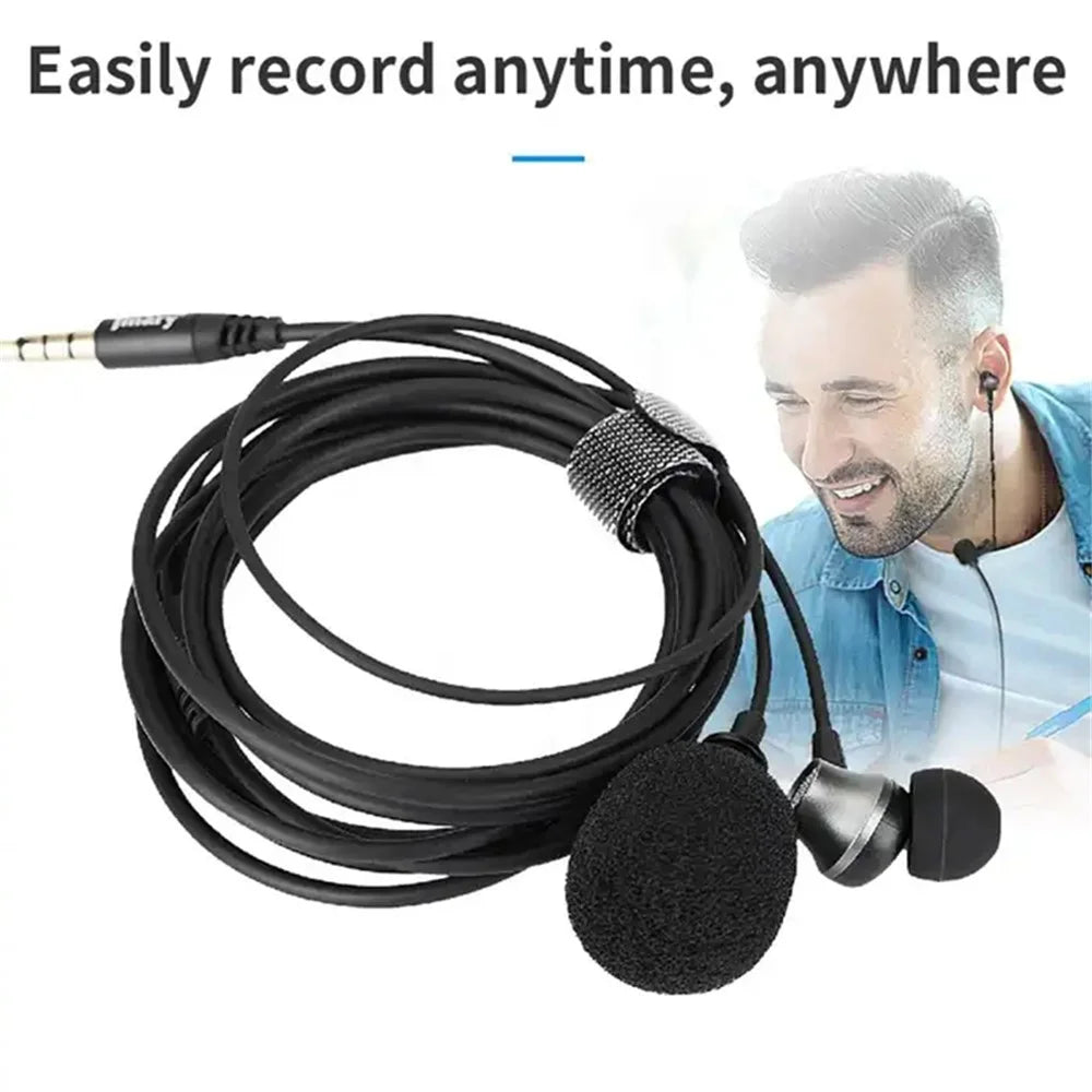 JMARY MC-R5 3m 3.5mm Wired Lavalier Microphone with Sound Monitoring Earphone - 7