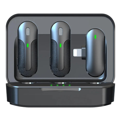 M8 For iPhone Wireless Noise Canceling Microphone Lavalier Mic (2 Microphones+1 Receiver) - 1
