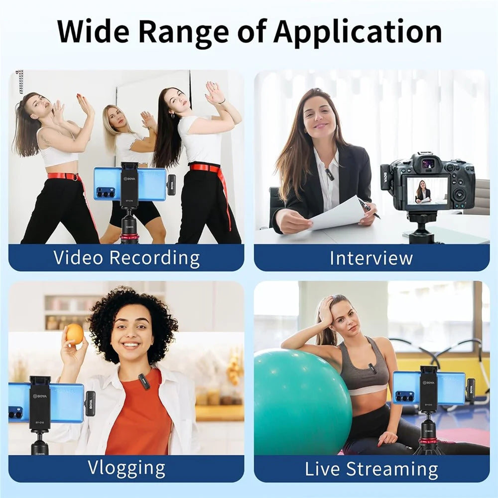 BOYA BY-WM3T-M2 Noise Reduction 2.4G Wireless Dual Channel Microphone  Transmitter + Receiver - 7