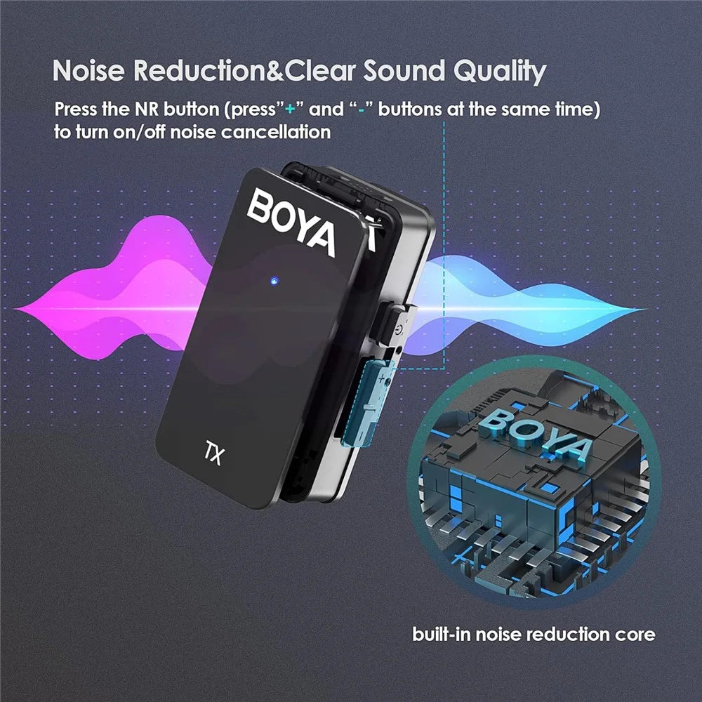 BOYA WMic5-M4 For iPhone / iPad 2.4G Wireless Lapel Microphone Live Steaming Mic, 2 Transmitter + 1 8-Pin Receiver - 4
