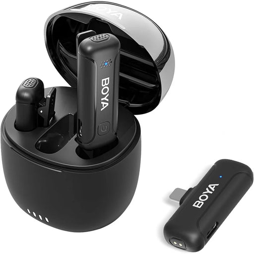 BOYA BY-WM3T-D2 2 Transmitter + 1 8-Pin Receiver, 2.4GHz Wireless Noise Reduction Lapel Clip Mics - 1