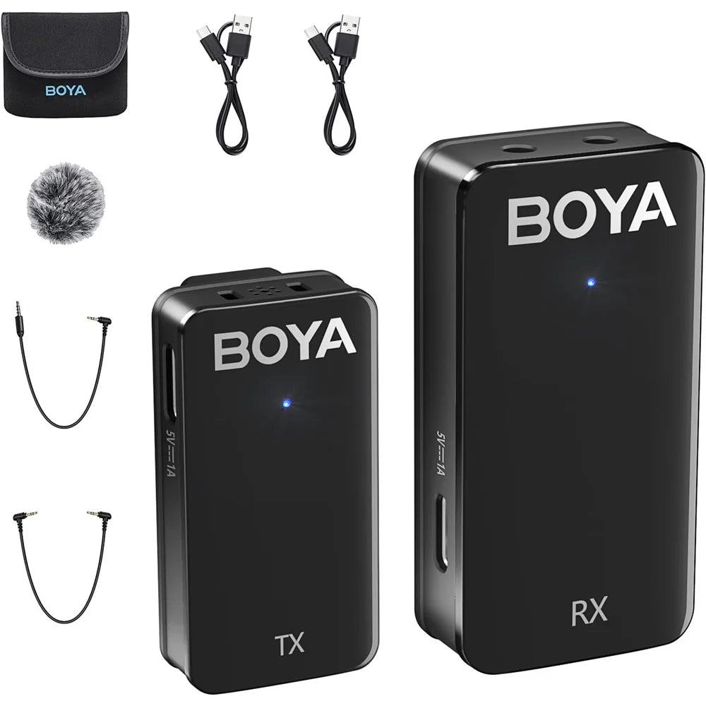 BOYA WMic5-M1 1 Transmitter + 1 Receiver, 2.4G Wireless Microphone Lapel Clip Mic for Camera Laptop - 1