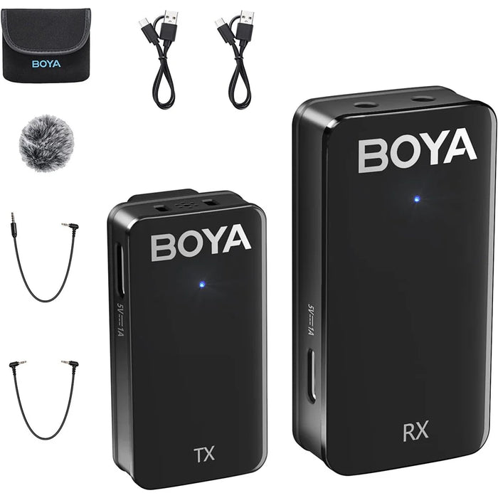 BOYA WMic5-M1 1 Transmitter + 1 Receiver, 2.4G Wireless Microphone Lapel Clip Mic for Camera Laptop - 1