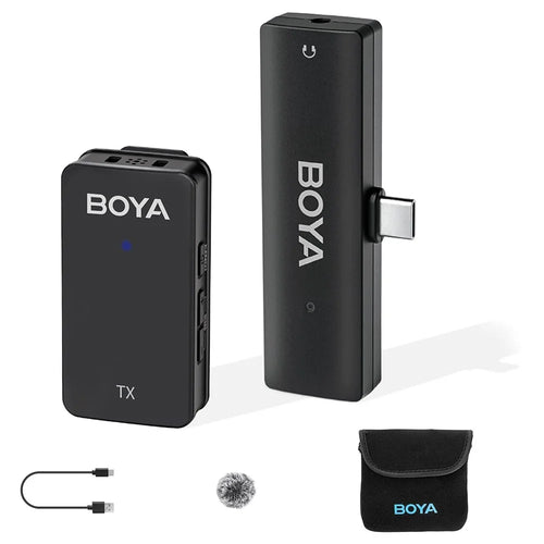 BOYA WMic5-M5 Video Recording Wireless Microphone Lapel Clip Mic, 1 Transmitter + 1 USB-C Receiver - 1