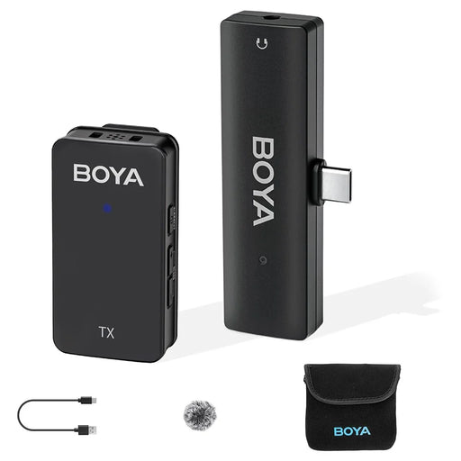 BOYA WMic5-M5 Video Recording Wireless Microphone Lapel Clip Mic, 1 Transmitter + 1 USB-C Receiver - 1