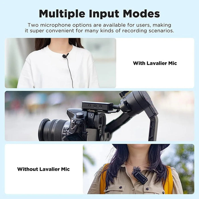 BOYA BY-XM6-S2 2 Transmitter + 1 Receiver, Wireless Microphone Lavalier Mic for Phone Camera Laptop - 7
