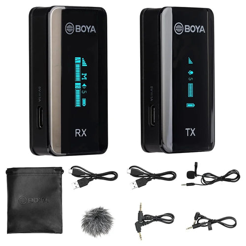 BOYA BY-XM6-S1 1 Transmitter + 1 Receiver, Wireless Microphone Lapel Clip Mic for Phone Camera Laptop - 1
