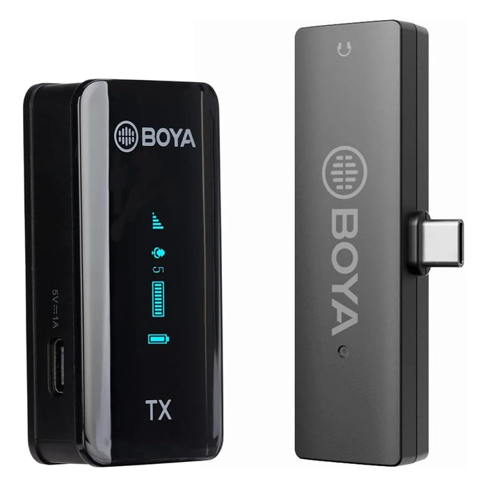 BOYA BY-XM6-S5 For OTG Function Devices Wireless Microphone Lapel Clip Mic, 1 Transmitter + 1 USB-C Receiver - 1