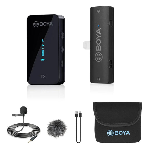 BOYA BY-XM6 S3 For iPhone  /  iPad Wireless Lavalier Microphone Lapel Clip Mic, 1 Transmitter + 1 8-Pin Receiver - 1