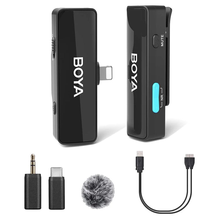BOYA BOYALINK A1 Wireless Microphone Phone Camera Vlogging Lapel Clip Mic, 1 Transmitter + 1 Receiver - 1
