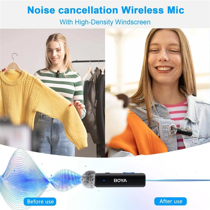 BOYA BOYALINK A1 Wireless Microphone Phone Camera Vlogging Lapel Clip Mic, 1 Transmitter + 1 Receiver - 4