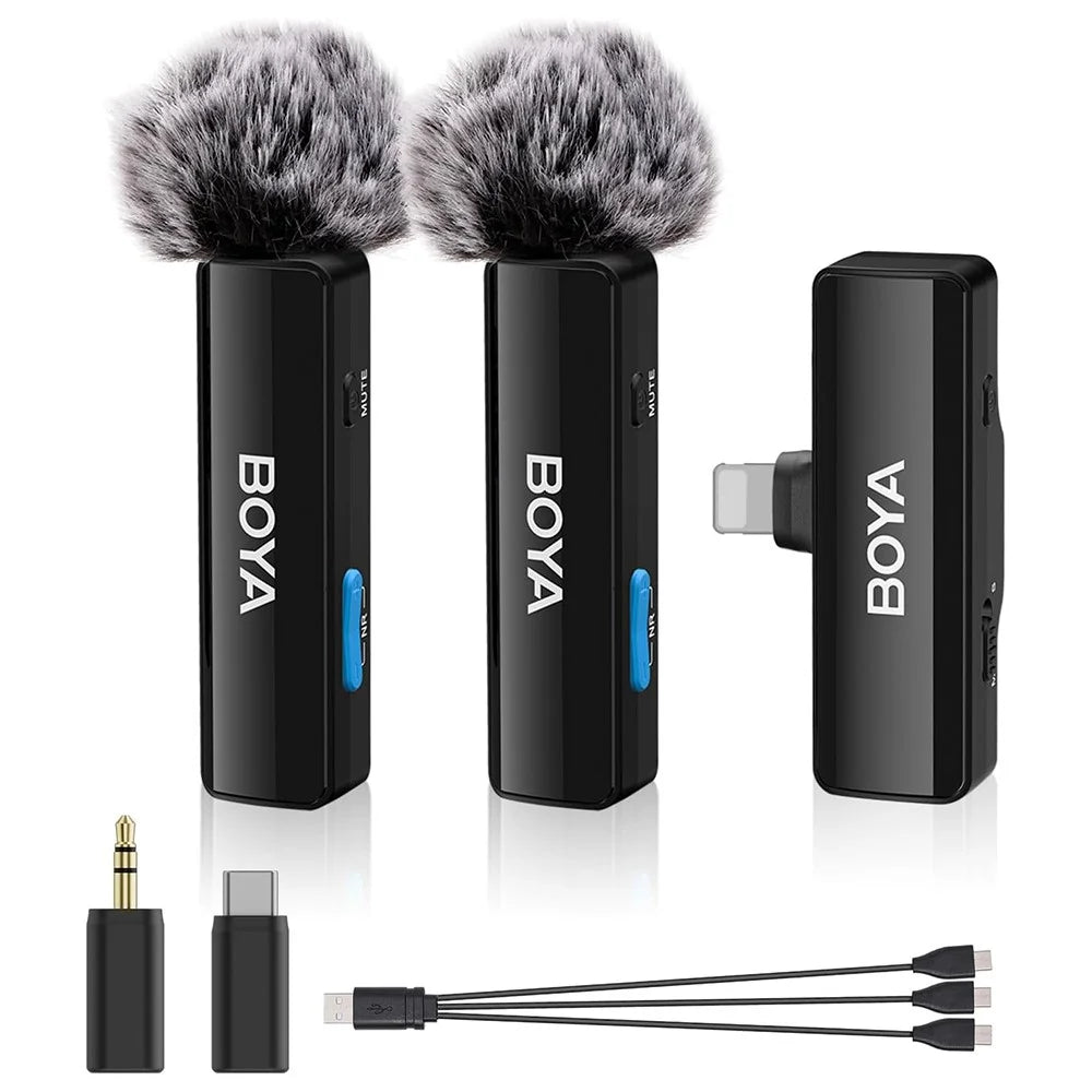 BOYA BOYALINK A2 For iPhone / Android / Camera Vlogging Wireless Lavalier Microphone (2 TX+1 RX) 100m Range - 1