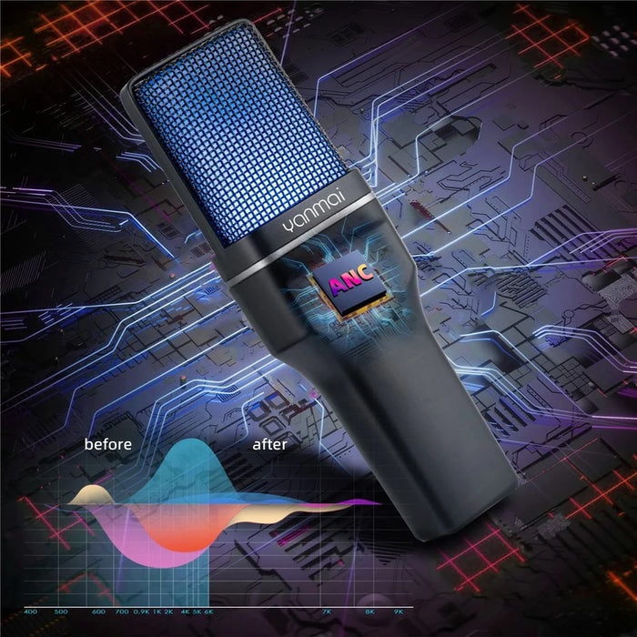 YANMAI SF-777W Live Streaming Wireless RGB Microphone for Gaming, Online Conference - 4