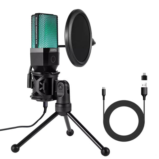 YANMAI X1R RGB Light USB Wired Microphone Recording E-sports Game Desktop Condenser Mic - 1