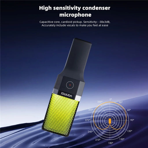 YANMAI X1R RGB Light USB Wired Microphone Recording E-sports Game Desktop Condenser Mic - 2