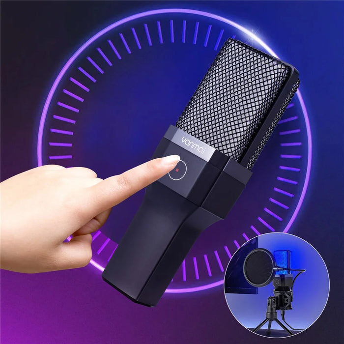 YANMAI X1R RGB Light USB Wired Microphone Recording E-sports Game Desktop Condenser Mic - 7