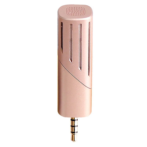 YANMAI R2 Rotatable Mini Microphone Video Recording 4-Pole 3.5mm Mobile Phone Mic - Rose Gold - 1