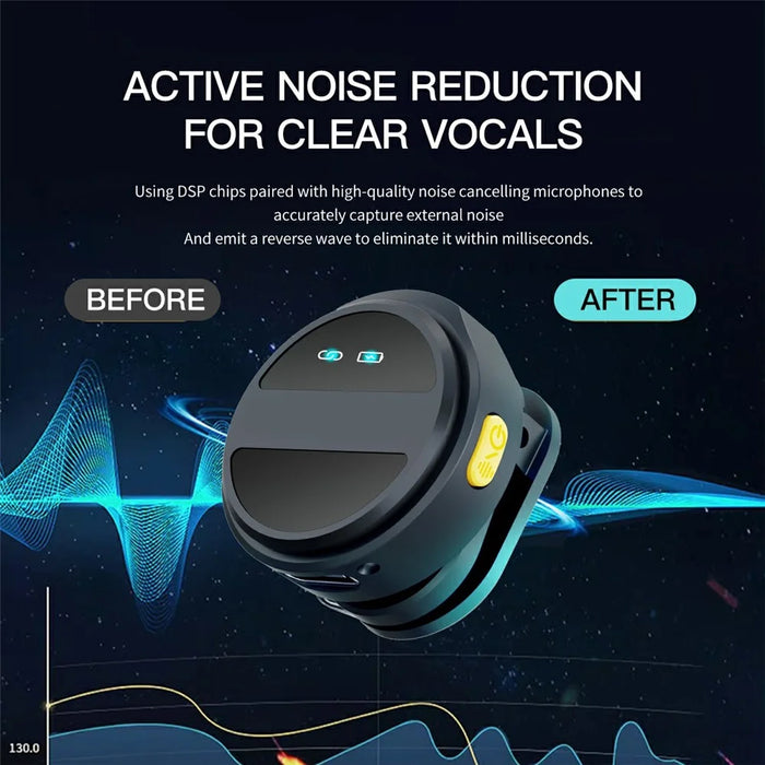 SX21 Wireless Lavalier Microphone for iPhone (2 Microphones+1 Receiver) 2.4G Smart Noise Reduction - 5