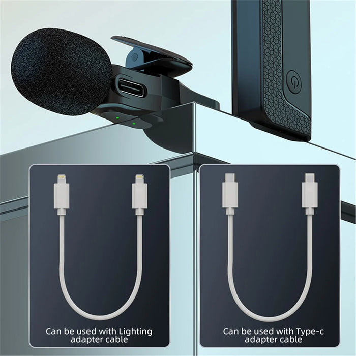 K35 Pro Wireless Lavalier Microphone Noise Reduction for Live Broadcast, 2 Mic + 1 Receiver - 4