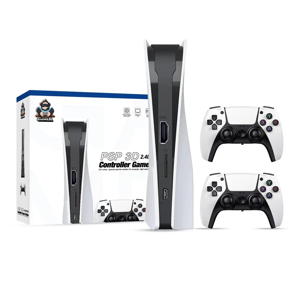Q10 2.4G Wireless HD Video Game Console 128G Plug and Play Game Station with 2 Gamepads for PSP - 1