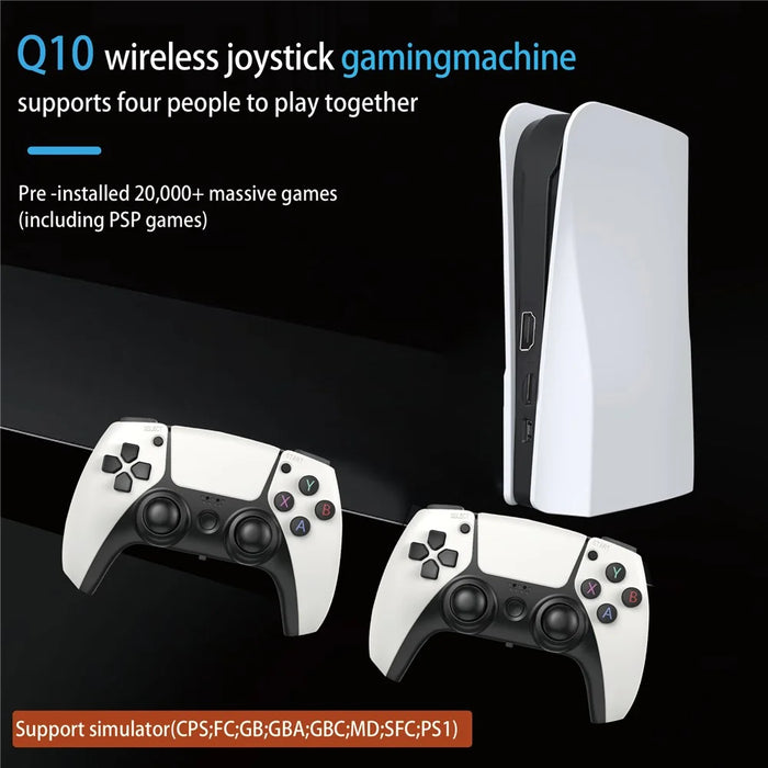 Q10 2.4G Wireless HD Video Game Console 128G Plug and Play Game Station with 2 Gamepads for PSP - 2