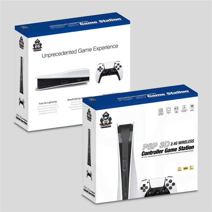 Q10 2.4G Wireless HD Video Game Console 128G Plug and Play Game Station with 2 Gamepads for PSP - 7