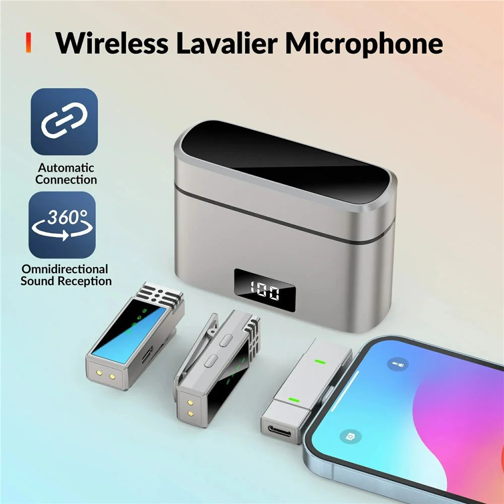 JMARY MW-15 For iPhone / iPad 2.4G Wireless Lavalier Microphone Live Streaming Mic, 2 Transmitter + 1 8-Pin Receiver - 4