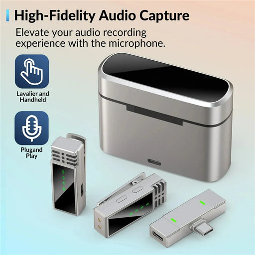 JMARY MW-15 Live Broadcast 2.4G Wireless Lavalier Microphone, 2 Transmitter + 1 Type-C Receiver - 2