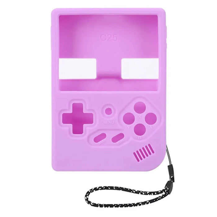 Protective Case for ANBERNIC RG35XX Game Console Accessories Silicone Sleeve with Strap - Purple - 1