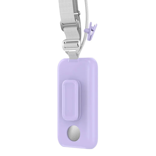 CP16 For Apple Vision Pro Battery Protective Cover Power Bank Case with Back Clip and Crossbody Strap - Purple - 1